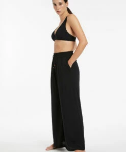Best reviews of 🔥 JETSET Wide Leg Pant Black ⭐ -Seafolly Sales Shop J60846 Black 3