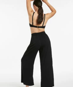 Best reviews of 🔥 JETSET Wide Leg Pant Black ⭐ -Seafolly Sales Shop J60846 Black 4