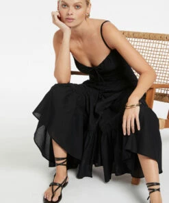 Discount 🔥 Jets Ascenso Tier Wrap Skirt Black ❤️ -Seafolly Sales Shop J60874 Black 4