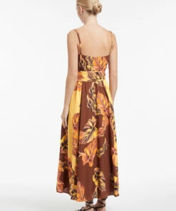 Promo 😀 Jets Palmas Spliced 👗 Dress Chocolate 🌟 -Seafolly Sales Shop J60880 Chocolate 4