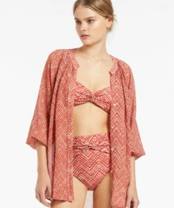 Budget β Jets Bonita Gathered Shirt Maple π 10 Budget β Jets Bonita Gathered Shirt Maple π -Seafolly Sales Shop J60883 Maple 4