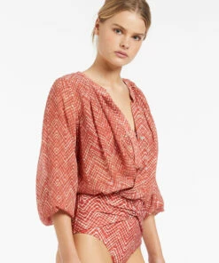 Budget β Jets Bonita Gathered Shirt Maple π 11 Budget β Jets Bonita Gathered Shirt Maple π -Seafolly Sales Shop J60883 Maple 5