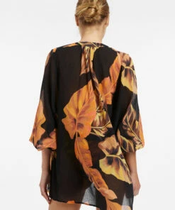 Outlet 🔥 Jets Palmas Gathered Shirt Black 🔥 -Seafolly Sales Shop J60902 Black 4