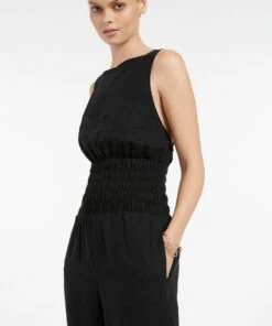 Discount β€οΈ Jets Palmas Shirred Jumpsuit Black π 7 Discount β€οΈ Jets Palmas Shirred Jumpsuit Black π -Seafolly Sales Shop J60904 Black 3