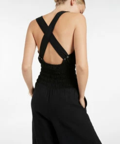 Discount β€οΈ Jets Palmas Shirred Jumpsuit Black π 8 Discount β€οΈ Jets Palmas Shirred Jumpsuit Black π -Seafolly Sales Shop J60904 Black 4