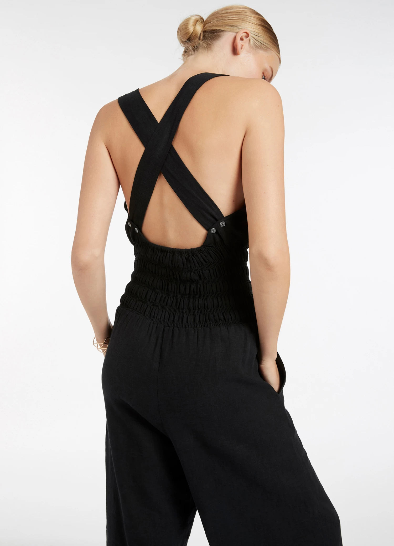 Discount β€οΈ Jets Palmas Shirred Jumpsuit Black π 4 Discount β€οΈ Jets Palmas Shirred Jumpsuit Black π - Image 4