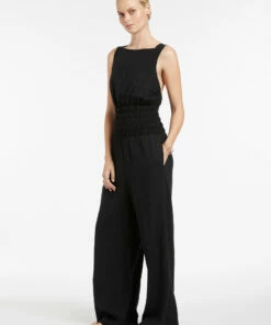 Discount β€οΈ Jets Palmas Shirred Jumpsuit Black π 9 Discount β€οΈ Jets Palmas Shirred Jumpsuit Black π -Seafolly Sales Shop J60904 Black 5