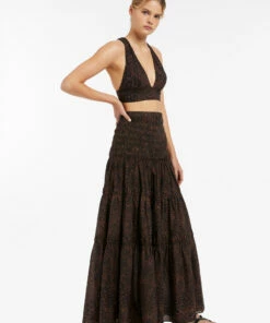 Discount ⌛ Jets Pantera Shirred Skirt/Dress Chocolate 🛒 -Seafolly Sales Shop J60913 Chocolate 3