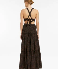 Discount ⌛ Jets Pantera Shirred Skirt/Dress Chocolate 🛒 -Seafolly Sales Shop J60913 Chocolate 4