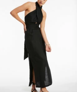 Best deal ⭐ Jetset Wrap Front 👗 Dress Black 🎉