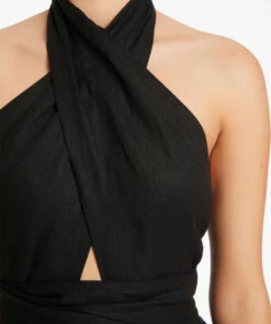 Best deal ⭐ Jetset Wrap Front 👗 Dress Black 🎉 -Seafolly Sales Shop J60955 BLK 6