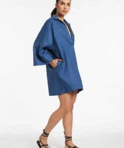 Best Pirce 🛒 Jetset Pullover Kaftan Pacific blue 🧨 -Seafolly Sales Shop J60959 PacificBlu 3